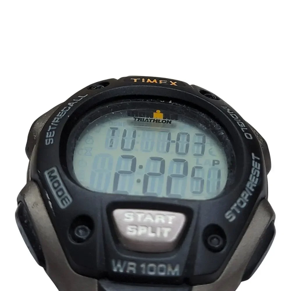 Timex Ironman Triathlon 30 Lap Midsize Digital Watch Black Indiglo 100M Alarm